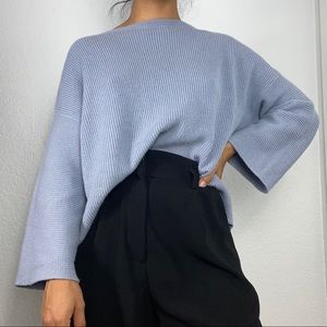 Princess Polly Baby Blue Knitted Sweater Size S